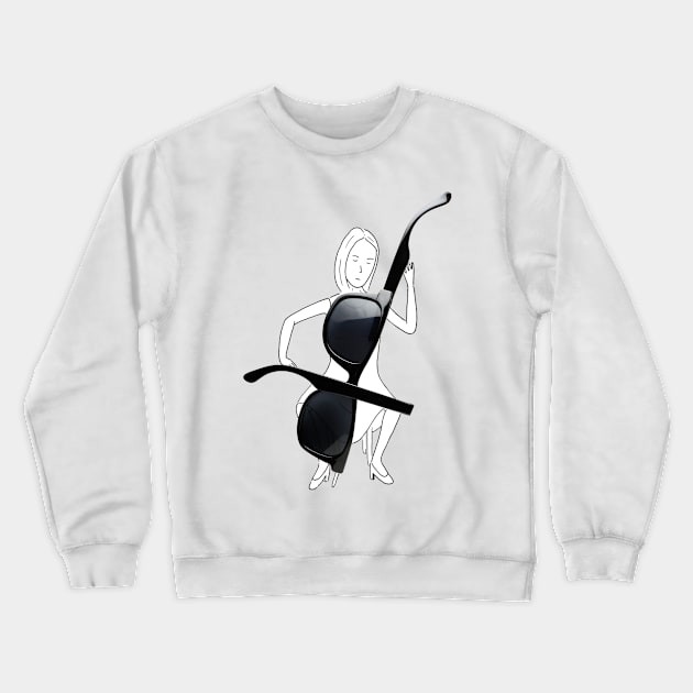 Cellist Crewneck Sweatshirt by cintascotch